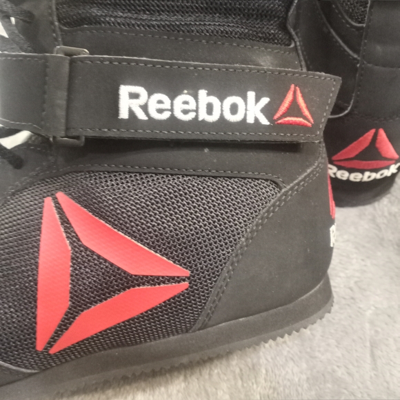 Mens Reebok Boxing Boots Nubuck Black Red  Canelo Mayweather Size 10 main image 15